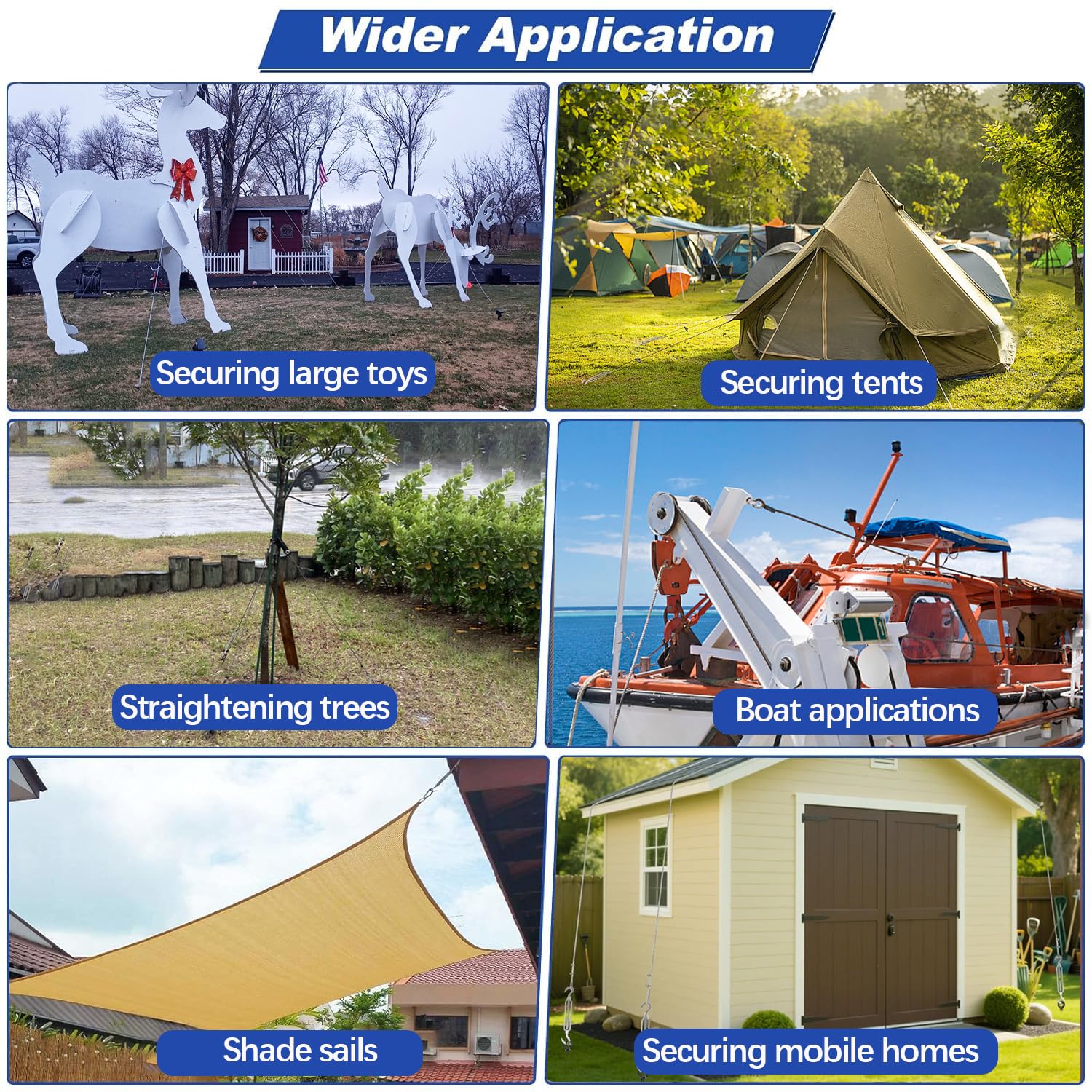 TooTaci 10PCS M8 Turnbuckle 304 Stainless Steel Turnbuckle Hook and Eye, Heavy Duty M6 M8 M10 Tensioner Adjustable Shade Sail Hardware for Cables Wire 3/16" 1/4" 5/16" /3/8", Trampoline, Tent, Tarps