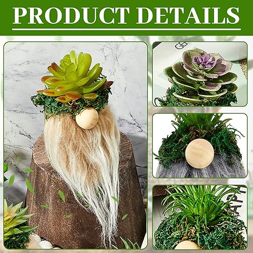 Miniatura 3 de Taiyin 4 piezas de mini gnomos de Navidad para suculentas, maceta de Navidad, regalos de gnomos para mujeres, gnomo, cactus, decoración de