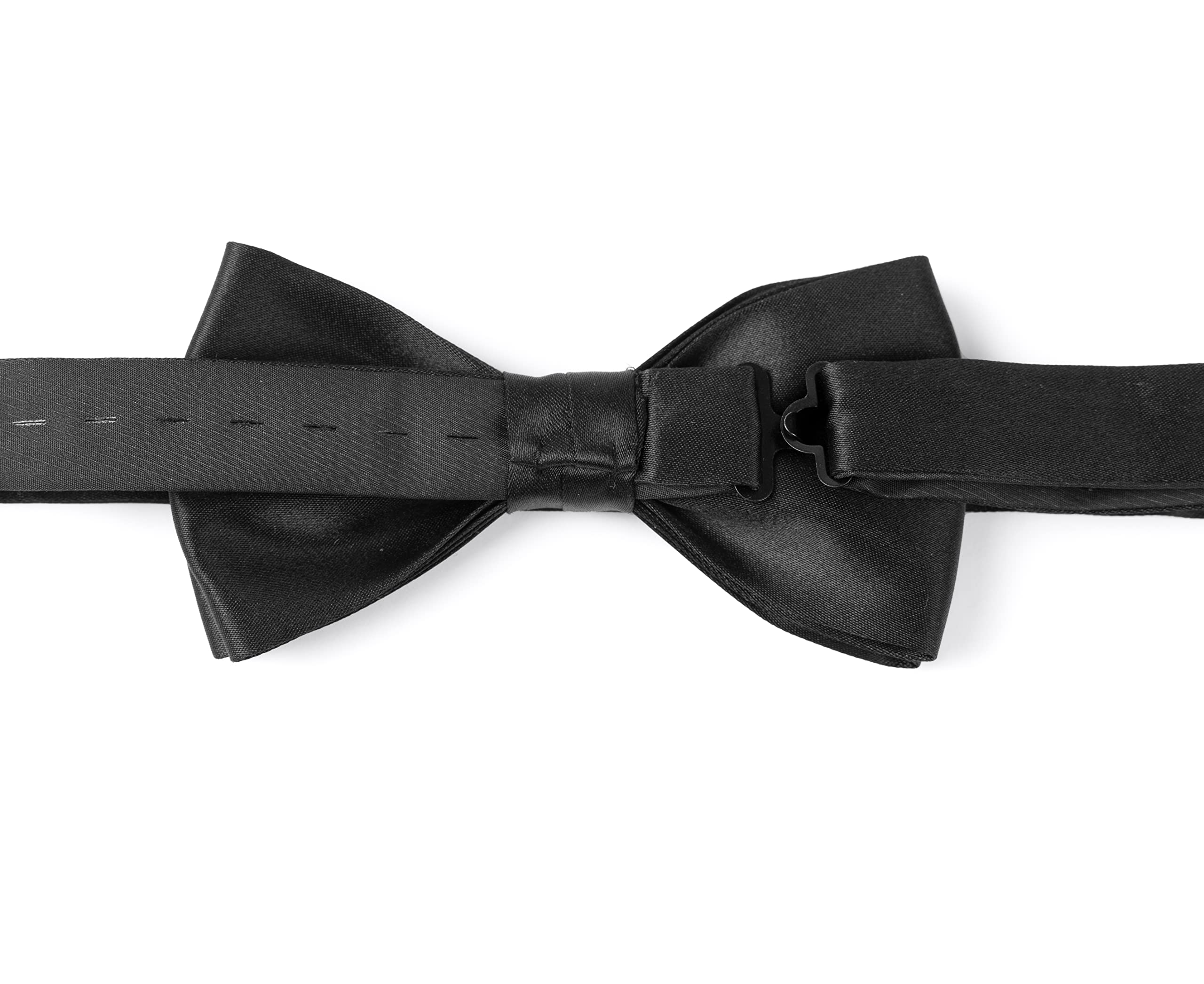 Remo Sartori - Set Fusciacca Fascia da Smoking e Papillon Annodato in Seta Nero,4 Pieghe, Chiusura Regolabile, Made in Italy,Uomo