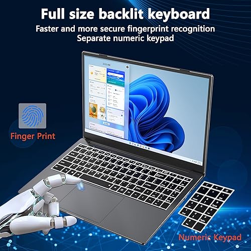 Miniatura 6 de Computadora portátil totalmente metálica de 15.6 pulgadas 2.5K Core i7-1195G7(hasta 4.8 GHz) MX450 Computadora portátil 32 GB RAM 512 GB NVME SSD