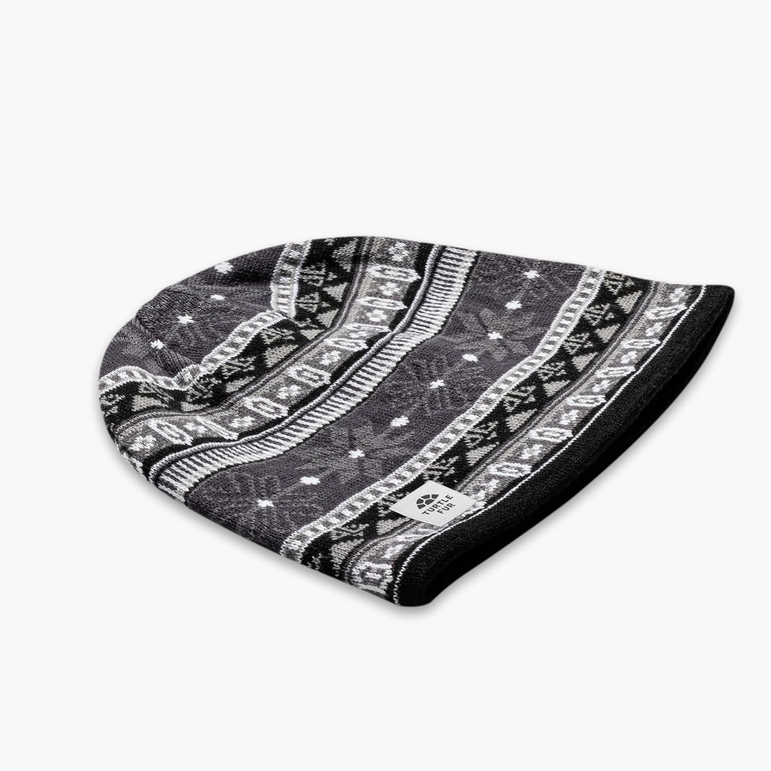 Turtle Fur Lars Merino Wool Nordic Winter Beanie Hat, Obsidian - Image 2