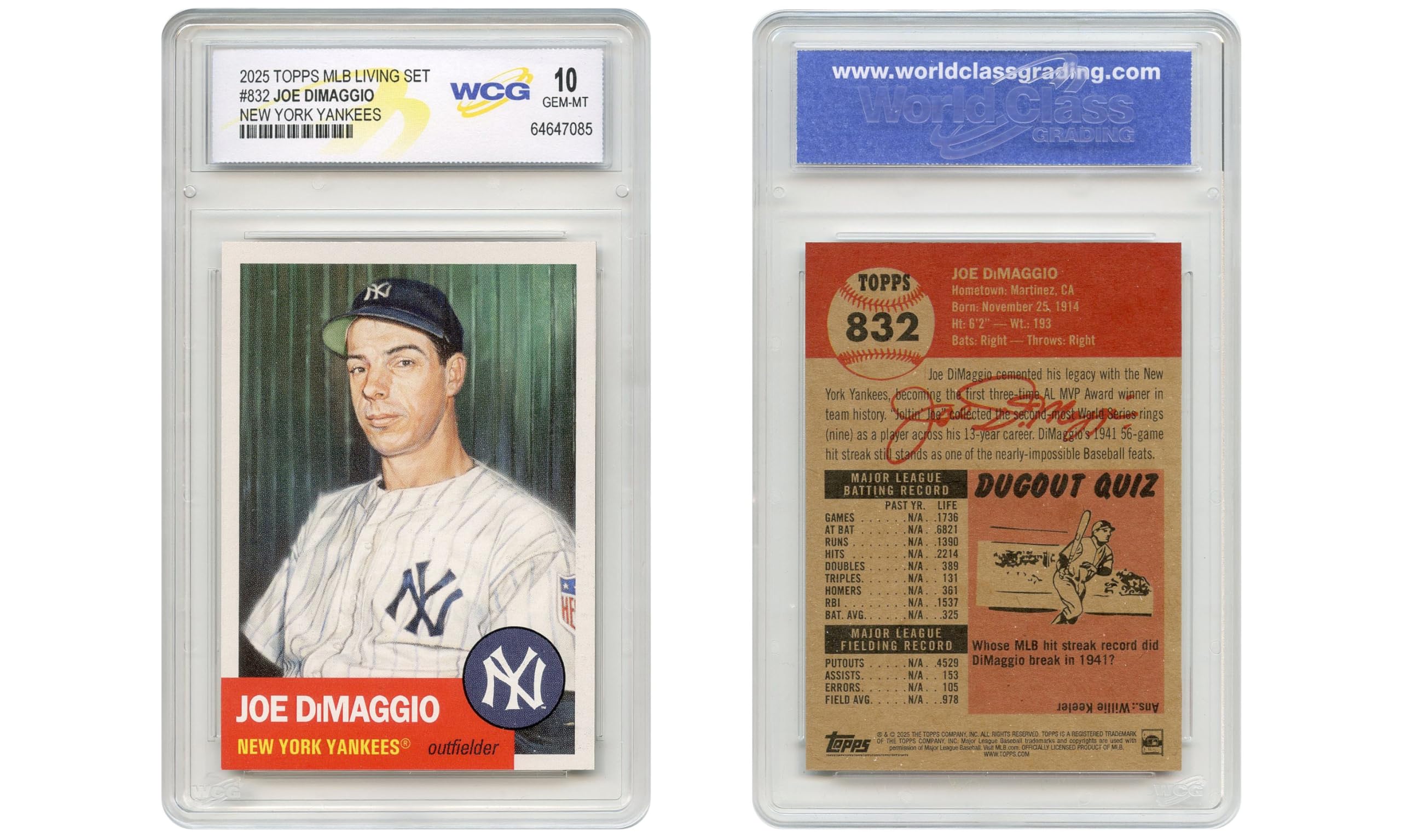 Amazon.com: 2025 Topps MLB Living Set Joe DiMaggio New York 