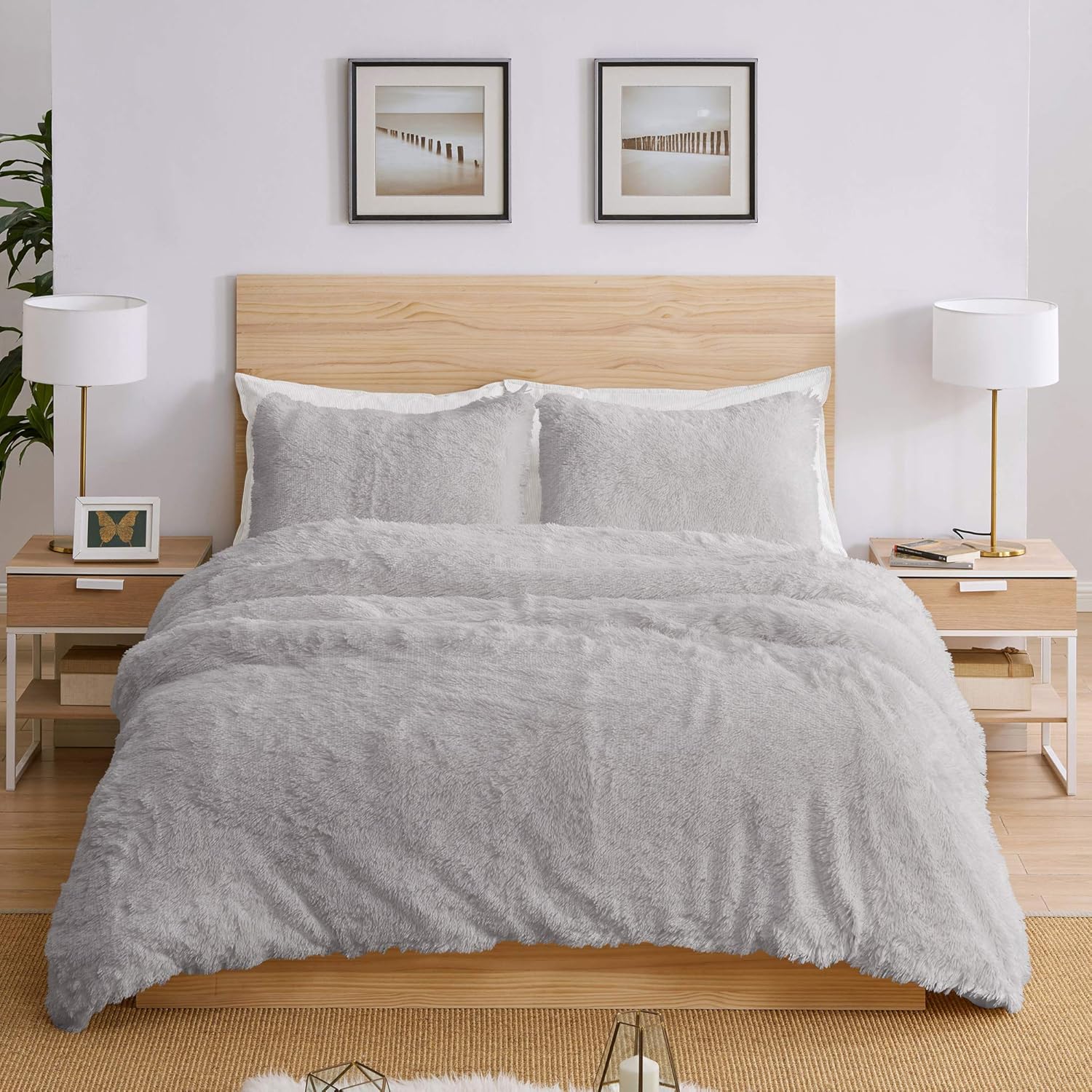Crazy Deals KB & Me Boho Grey Fuzzy Faux Fur Plush Duvet Comforter Cover and Sham 3 pc. Soft Shaggy Fluffy Full/Queen Size Bedding Set Gray Luxury College Dorm Teen Amazon Crazy 🔥 Deals KB & Me Boho Grey Fuzzy Faux Fur Plush Duvet Comforter Cover and Sham 3 pc. Soft Shaggy Fluffy Full/Queen Size Bedding Set Gray Luxury College Dorm Teen