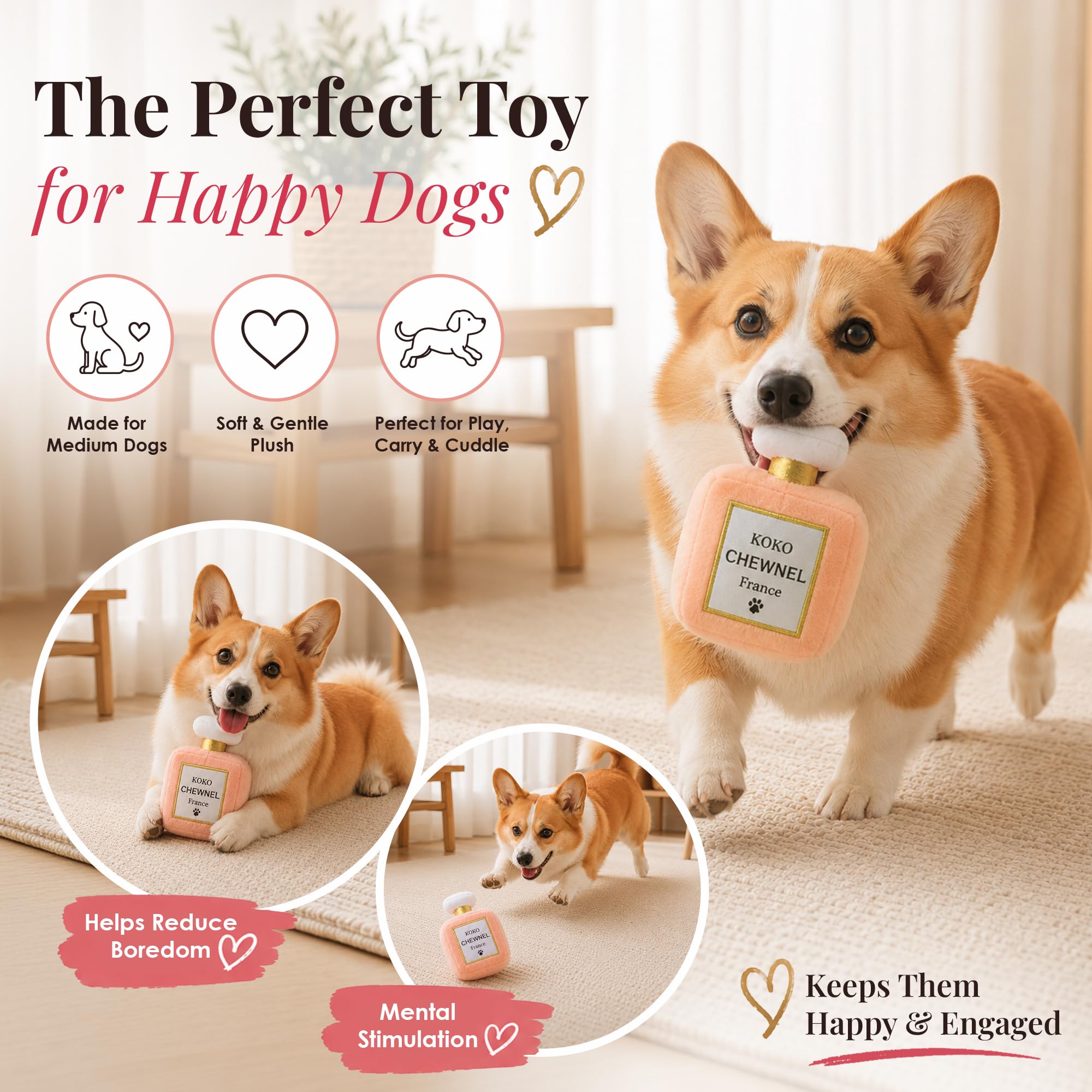 Pet Supplies : Dog Diggin Designs Koko Chewnel Pawfum Plush Dog