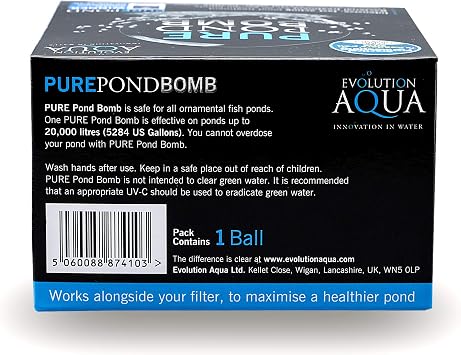 Evolution Aqua Pure Pond Bomb for Crystal Clear Healthy Water, Treats up to 20,000 litres