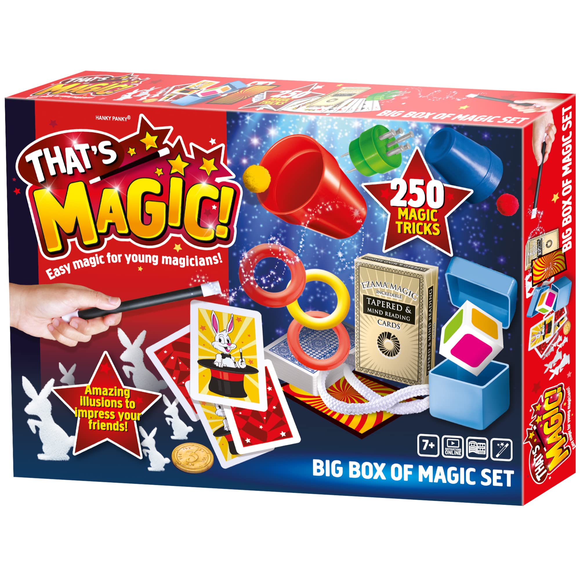 Big Box Set - Featuring 250 Fun Easy Tricks For Young Magicians - Helps Build Childrens Motor Skills and Confidence - Includes Props, Videos and Instructions, 7+ Years