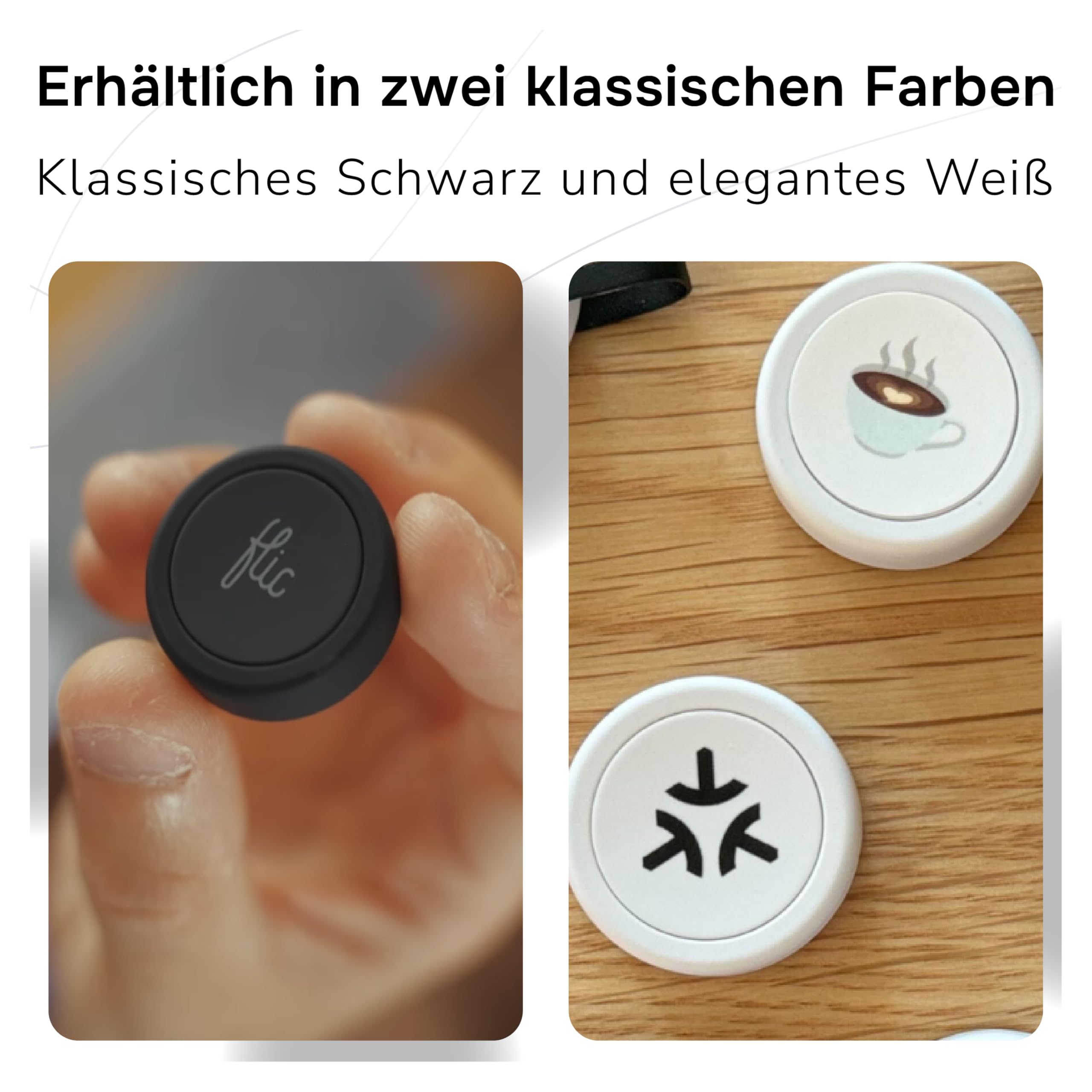 Flic 2 Smart Button - 1er-Pack Flic 2 Tasten - Smart Home Control Buttons – funktioniert mit Hue, LIFX, IKEA Trådfri, Sonos, Spotify, IFTTT und vieles mehr weiß