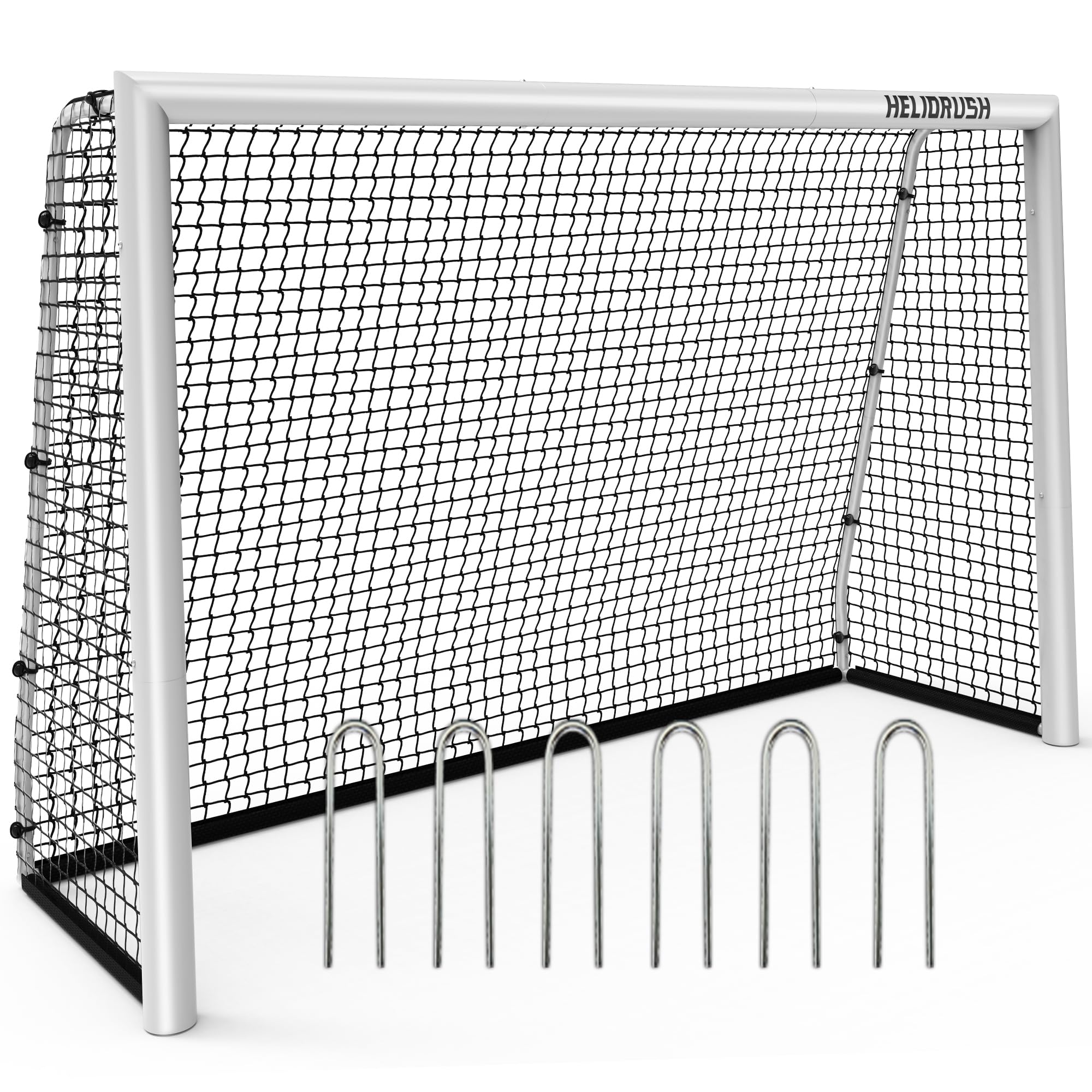 Fussballtor 180/240/300 für Garten & Training - Großes Fußballtor Outdoor, Stabiler Stahlrahmen Verzinkt,Edelstahl 304, Aluminium & Pulverbeschichtet, Reißfestes 1000D Netz, Wetterfest
