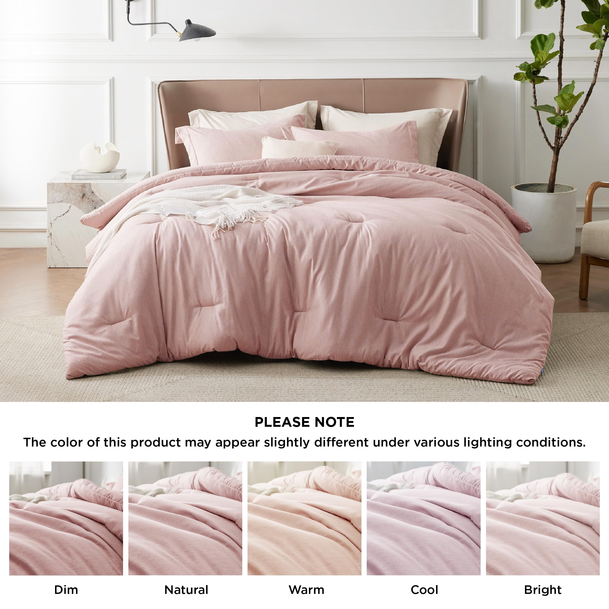 Amazon.com: Bedsure Queen Comforter Set - Pink Soft Bedding