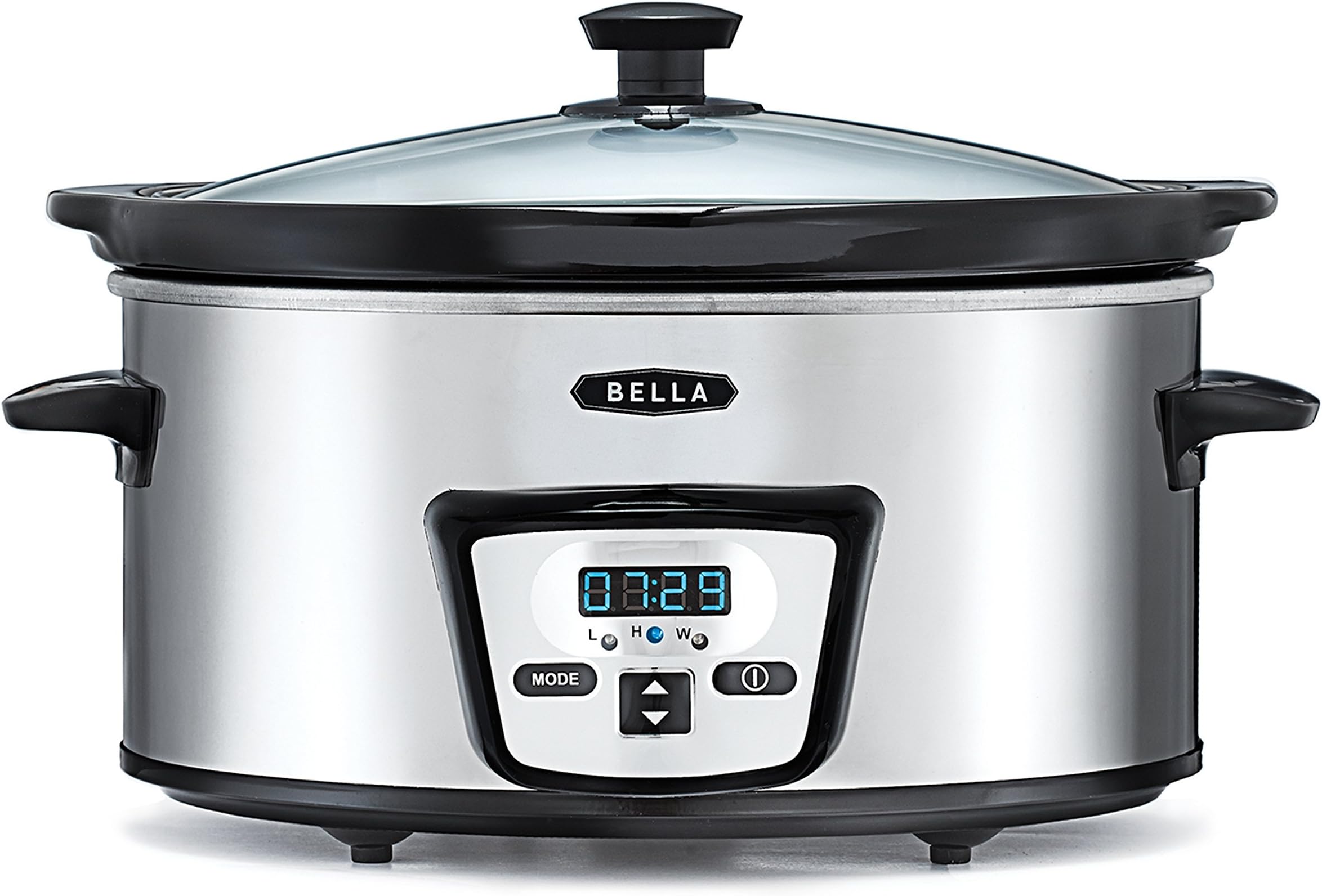 BELLA (13973) 5 Quart Programmable Slow Cooker with Timer
