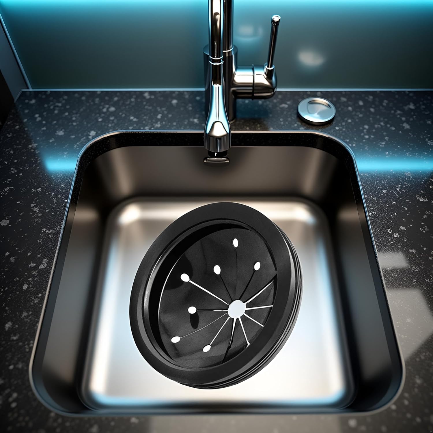 Bla 3-Inch Garba Disposal Splash Guard - Kitchen Sink Baffle Covers