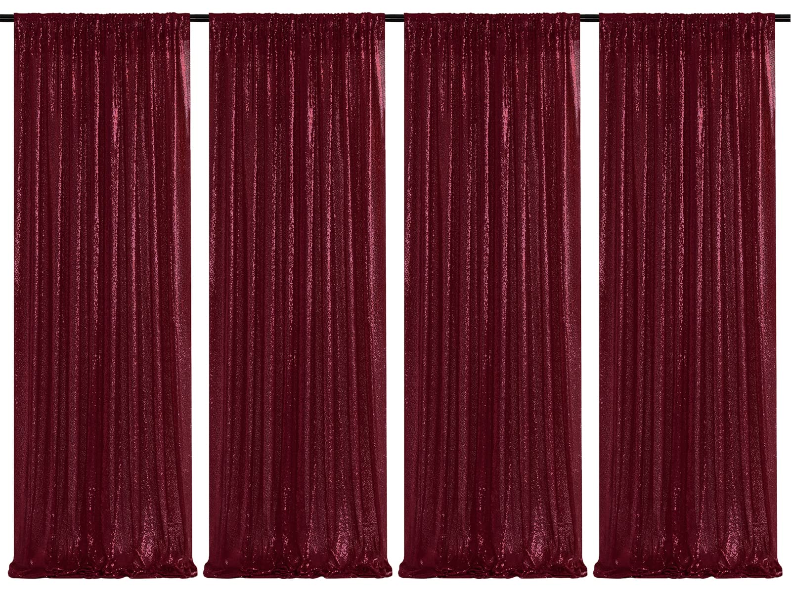 Gold Sequin Backdrop Curtain Panels Stage 2 Pieces 2FTx8FT Sheer Gold Curtains Backdrop Photo Backdrop Curtains for Wedding Birthday Party Background Drapes Christmas Decorations — Amazon image 28