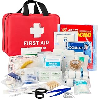 249 Pièces Trousse de Premiers Secours, Mini Kit de Premiers Soins, Petite Trousse à Pharmacie, Kit Premier Secours pour Voiture Maison Lieu de Travail Voyage Camping Randonnée et Sports en Plein Air