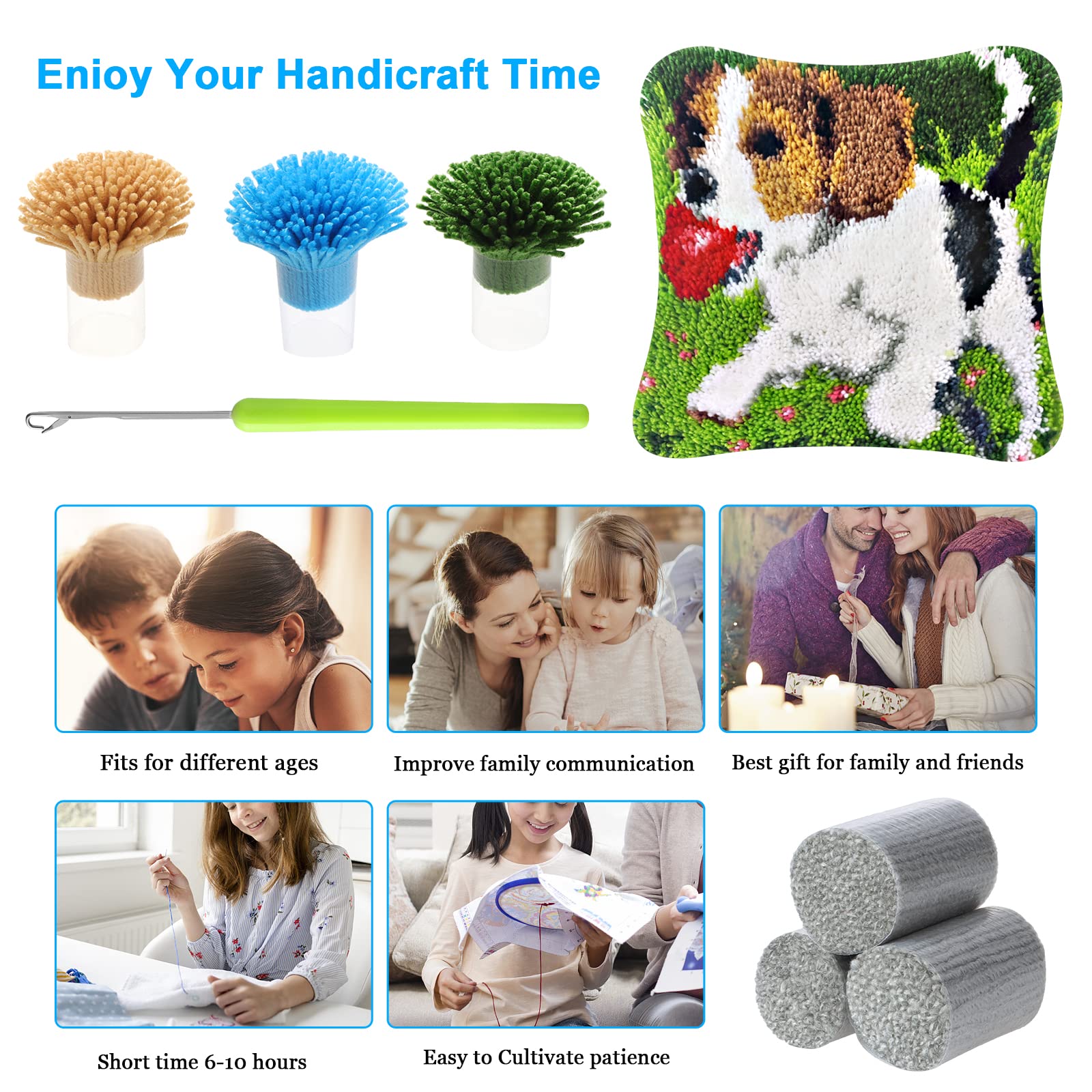 Kinsinder Set di 2 federe per cuscino per cani, set da annodare, per bambini e adulti