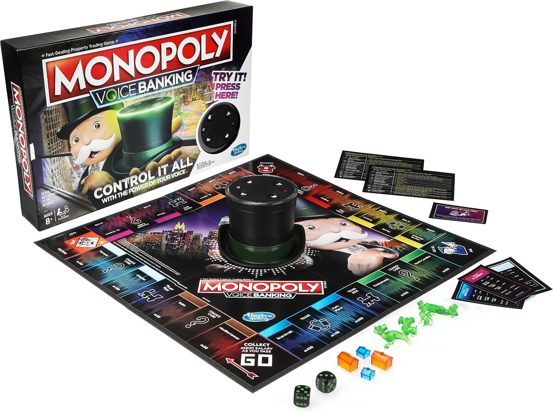 Monopoly Voice Banking Electronic Family Board Game for Ages 8 & Up