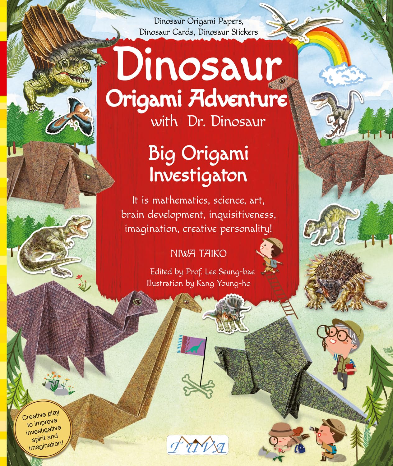 Dinosaur Origami Adventure with Dr. Dinosaur : Dinosaur Origami Papers, Dinosaur Cards and Stickers