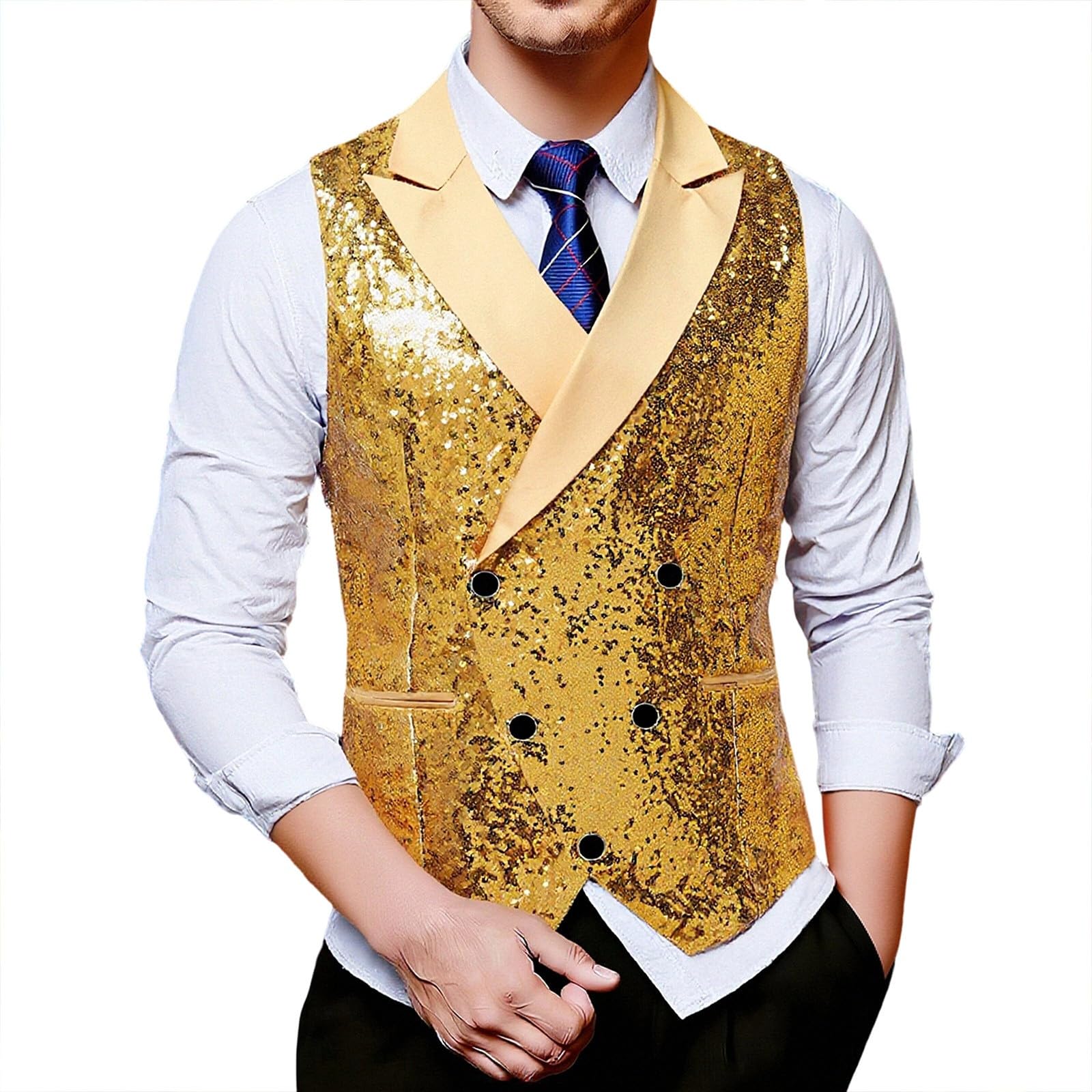 Gilet à sequins structure haut de gamme et finitions sur mesure WWricotta