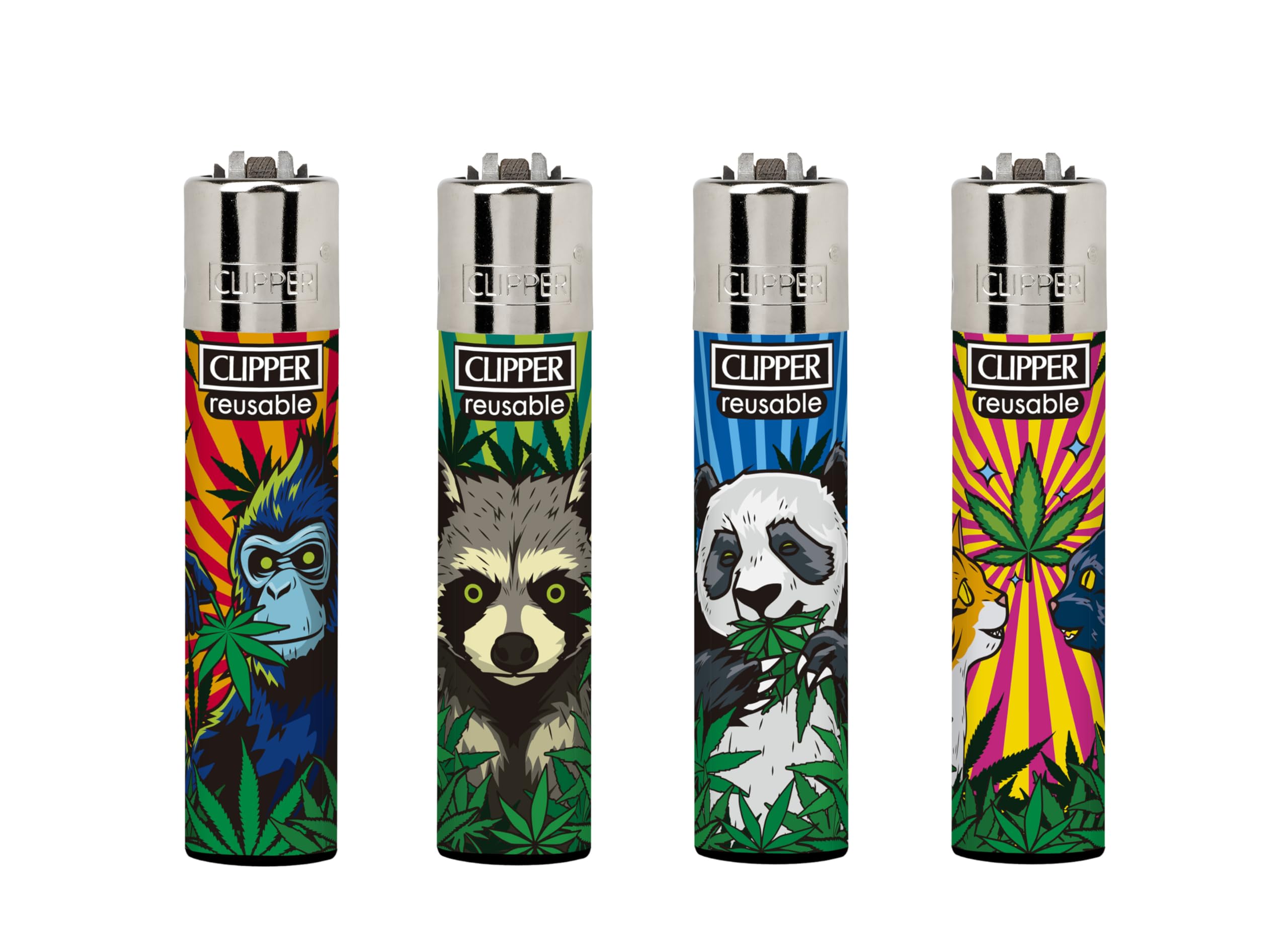 Ksp Partners Ltd E-Commerce Animal Weeds Ksp Partners Ltd- 4 X Clipper Lighters Animals Weed