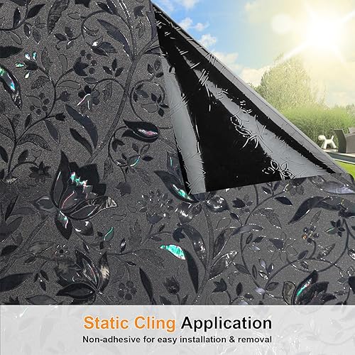 Miniatura 8 de Película decorativa de tinte de ventana para el hogar, película de vidrio esmerilado anti-UV, control de calor, cubierta de puerta, calcomanías de