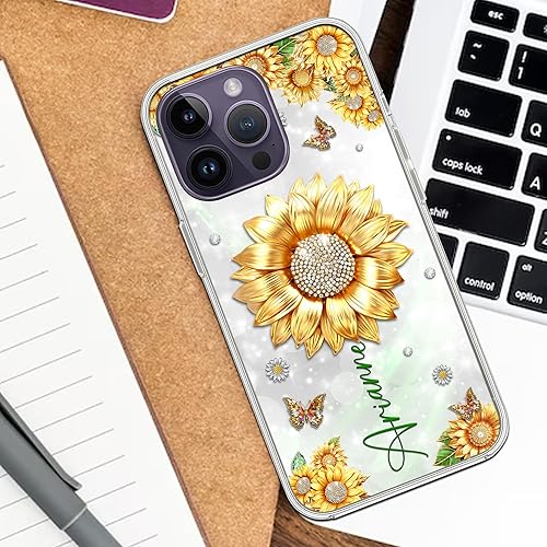 Miniatura 5 de Funda de teléfono personalizada con diseño de girasol, compatible con iPhone 15, 14, 13, 12, 11, X, XS, XR, 8, 7, 6, 6s, Mini Plus Pro Max, regalo