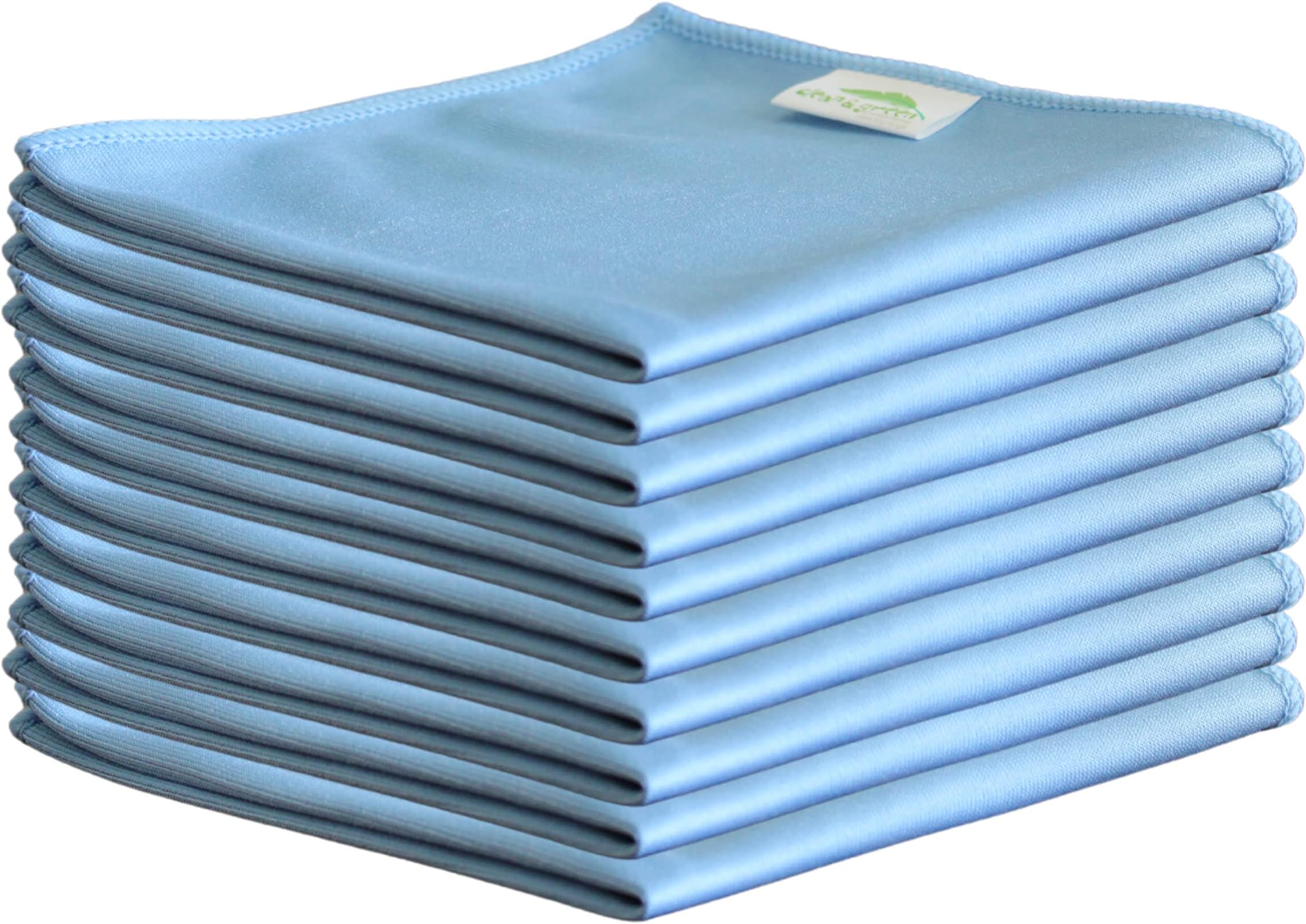 Hygiene 10 x Microfibre Glass Cloths 36x36cm, Lint Free and Ultra Fine Cleaning Cloths for Windows and Glass.