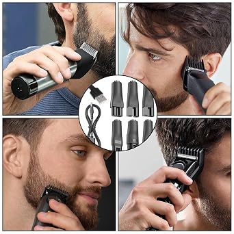 8-Piece Electric Shaver Charger Kit - Power Cord Replacement Charger 5V USB Adapter Set for Electric Hair Clippers, Beard Trimmers, Shavers, Bathroom and Travel Essential, Long Tweezers Aquarium