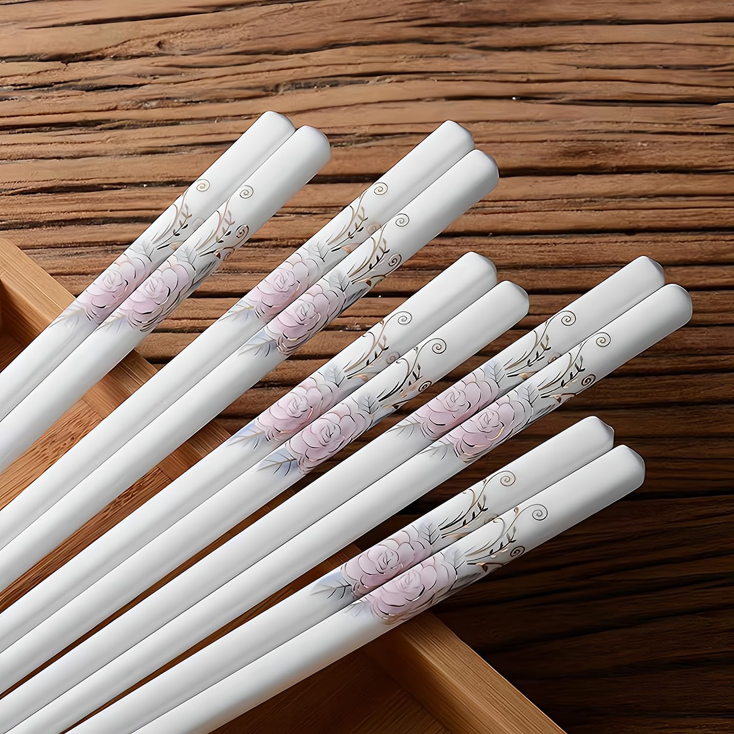 Ceramic Chopsticks Set - Blue Peony Gift -15