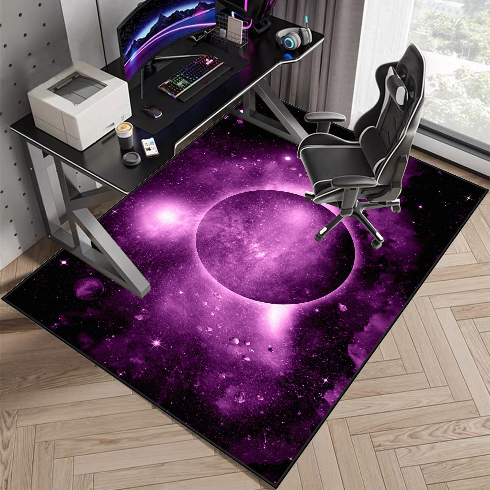 Protector Suelo Silla Ruedas, Alfombra Suelo Gaming, 70 x 100 cm Alfombrilla Protectora para Suelos, Alfombra para Silla de Oficina, Alfombra for Silla de Escritorio, Tapete Protector para Suelo
