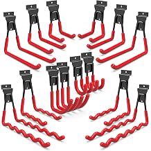 3-H Slatwall Accessories 14 Pack Slat Wall Hooks & Hangers 7 Size Slat Wall Hooks Props Accessories Garage Wall Panel Organizer Garden Tools Chair Ladder Red |  &  Proslat Handiwall Crownwall StoreWALL