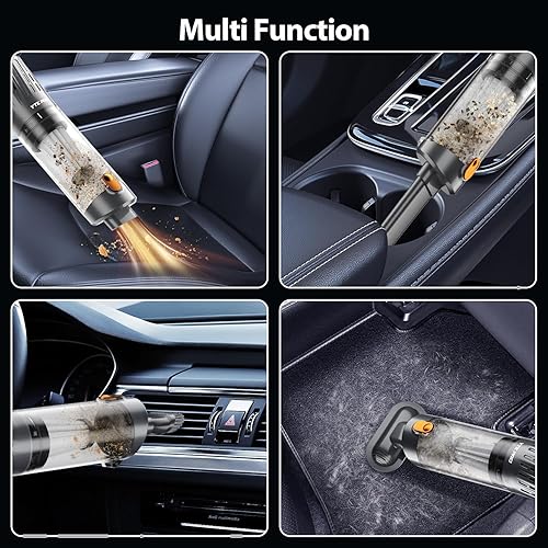 Miniatura 5 de Aspiradora de mano inalámbrica de 15000 PA, aspiradora de mano 3 en 1, aspiradora de mano de 1.1 libras, aspiradora de mano inalámbrica recargable