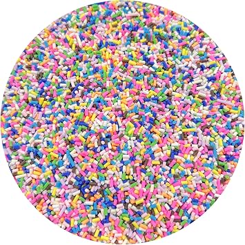 100G 2-5MM Fake Sprinkles Resin Sprinkles Fake Candy Sprinkles Clay Sprinkles Polymer Sprinkles Polymer Clay Slices for Nail Art DIY Crafts Cake Dessert Phone Case61-Mixed 3