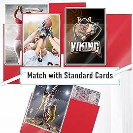 500 Pcs Card Sleeves for Trading Card, Matte Card Sleeves Deck Card Protectors Compatible with Baseball Cards, Sports Cards, Game Cards (Red)