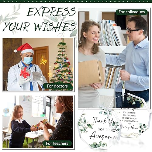 Miniatura 6 de Thyle 18 piezas de regalo de agradecimiento para mujeres, regalos de agradecimiento acrílicos, regalos inspiradores para colegas que dejan el