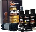 Guitar Cleaner Polish, String Cleaner, Winder and Fretboard Oil Care Kit | MADE IN USA | Guitar Oil and Cleaner for Body, Strings and Fretboard Fingerboard - Cleans, Polishes, and Protects