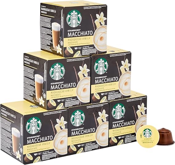 STARBUCKS Vanilla Latte Macchiato by Nescafe Dolce Gusto, 6 Confezioni da  12 Capsule (72 Capsule) : Amazon.it: Alimentari e cura della casa