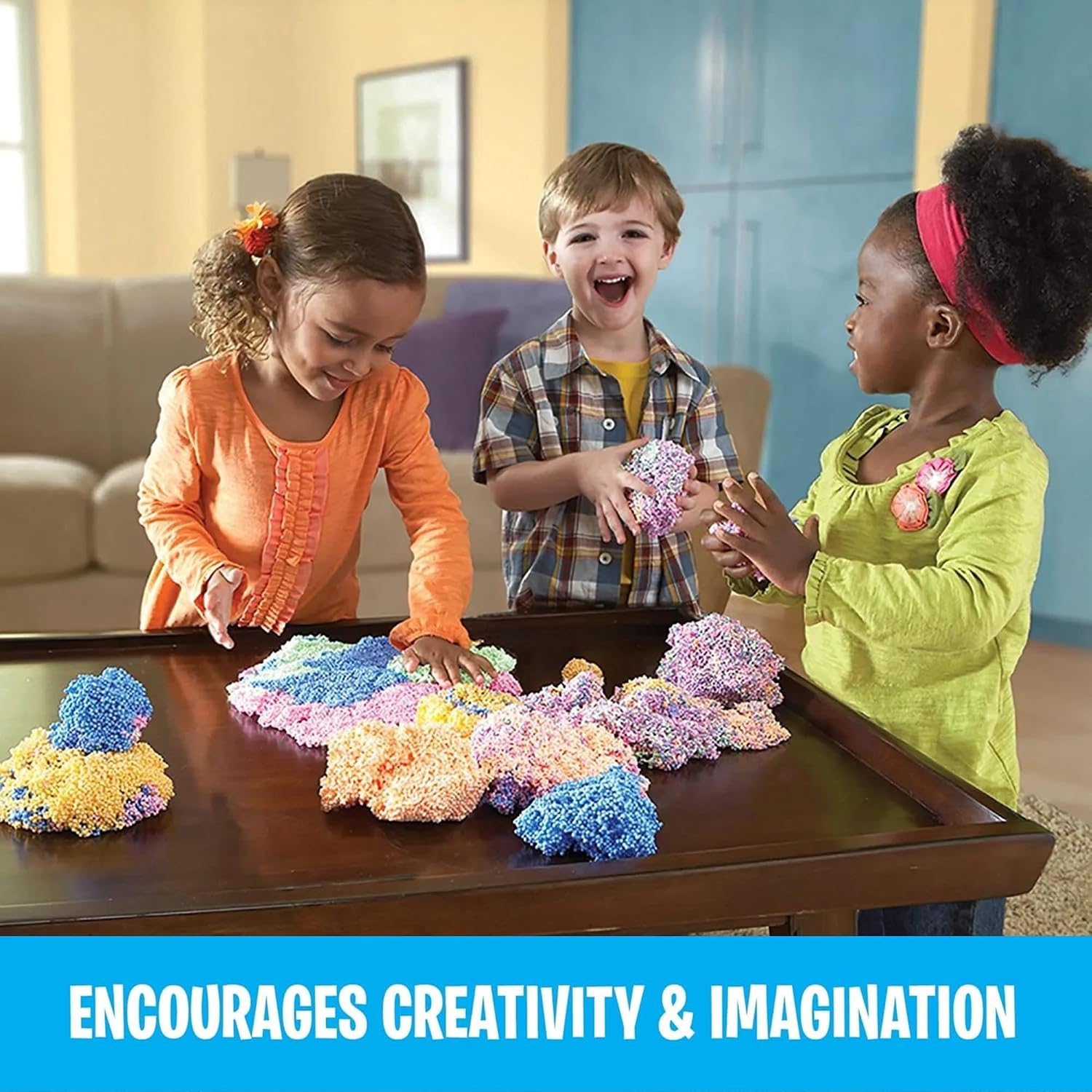 Educational Insights Playfoam Sparkle 4-Pack - Sensory Toys & Squishy Fidget Toys for Kids, Foam Blocks, Non Sticky Dough, Sensory Bin Filler Essentials & Classroom Activities, Gifts for Ages 3+
