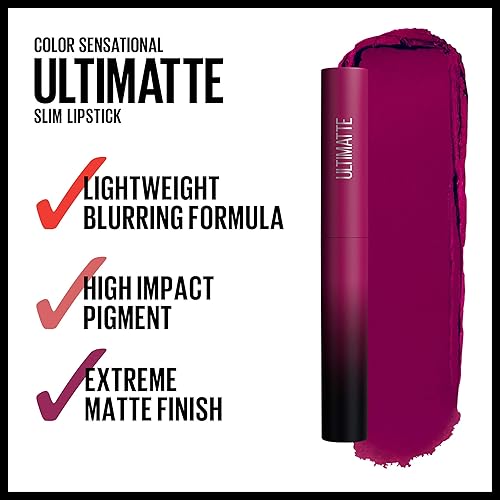Vista 24 de Maybelline Color Sensational Ultimatte Lápiz Labial, Color labial Ligero y Cómodo, Pigmento de Color Intenso, Polvo Suave, Lápiz Labial Delgado 088