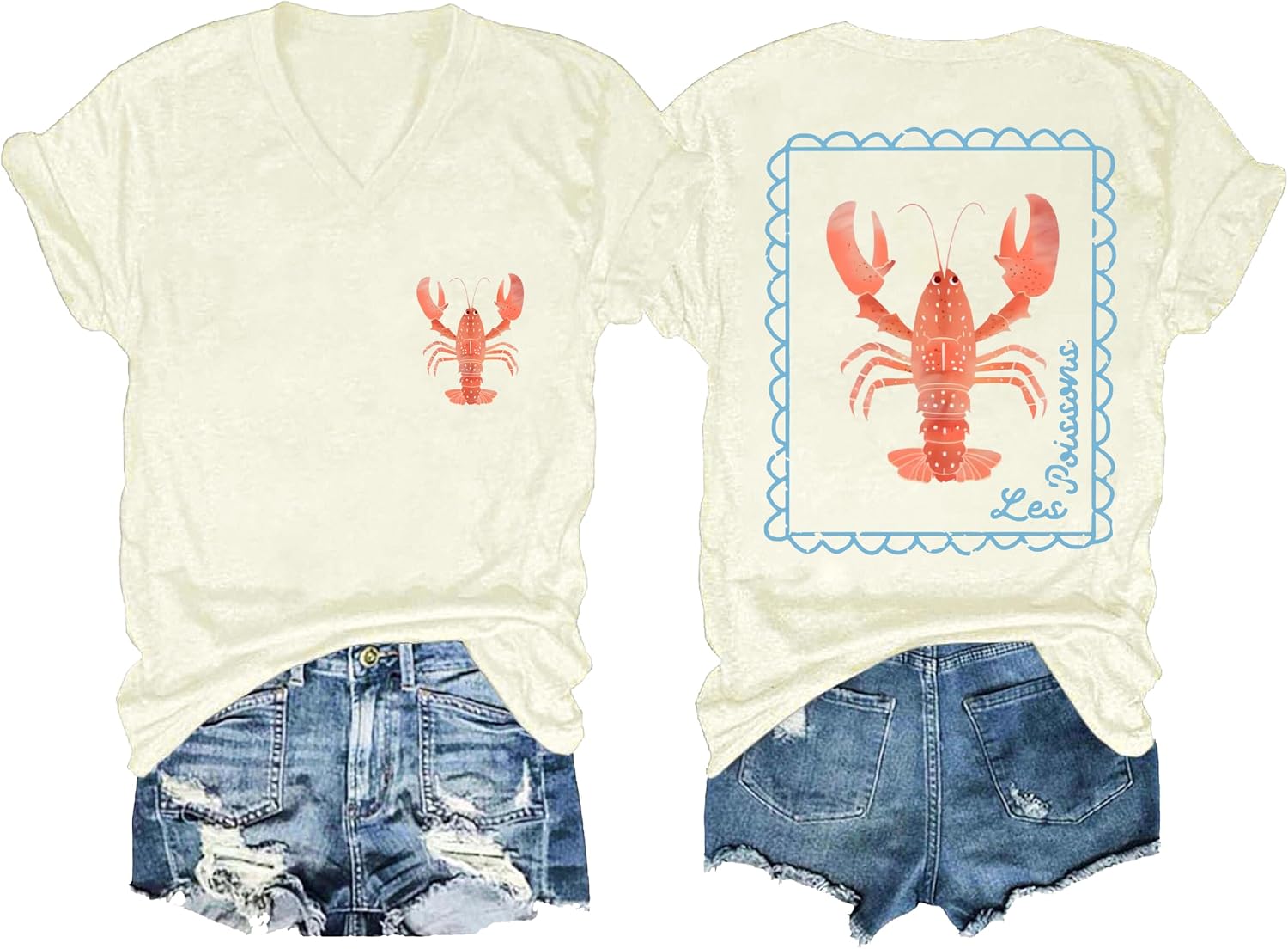 Retro Lobster T-Shirt, Lobster Lover Shirt for Women Men