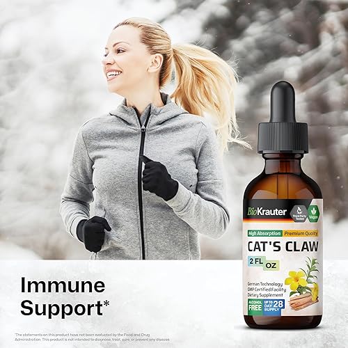 Miniatura 2 de Tintura de garra de gato de 2 onzas líquidas - Extracto de garra de gato para apoyo articular, suplemento de apoyo inmunológico - Gotas líquidas