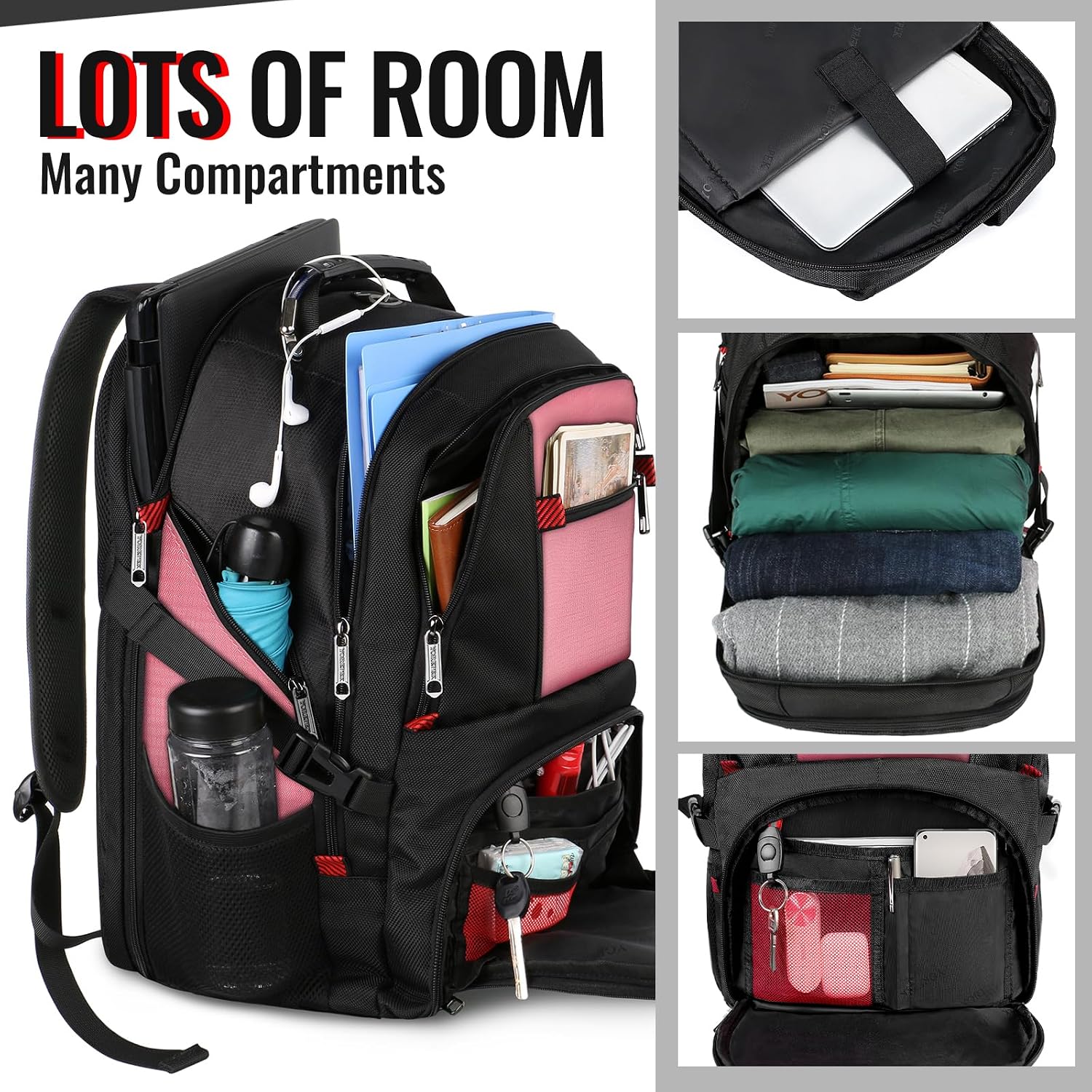  Large Laptop Backpack for Women, Heavy Duty Travel Backpack thumbnail
