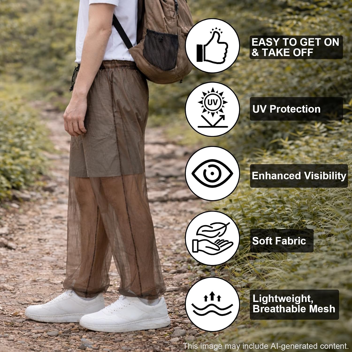 Aventik No-See-Um Mesh Mosquito Jacket Mosquito Pant for Outdoor, Multiple Sizes to Fit Everyone Stay Safe and Cool
