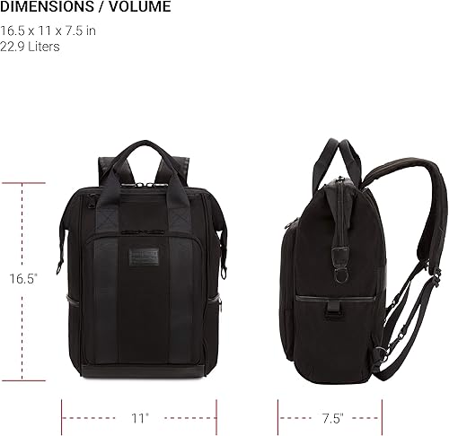 Miniatura 5 de SwissGear 3577 Mochila para portátil, color negro, 16 pulgadas, Negro -, Mochila para portátil 3577
