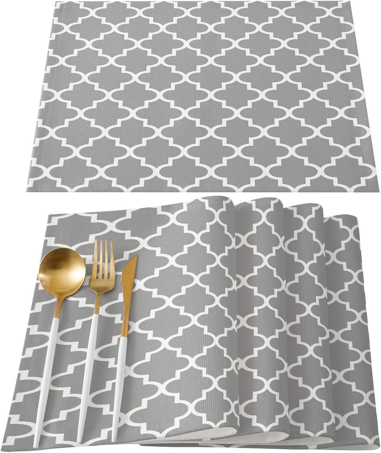 Amazon.com: Fandim Fly Placemats Dining Room Table Mats Set of 4 Gray ...