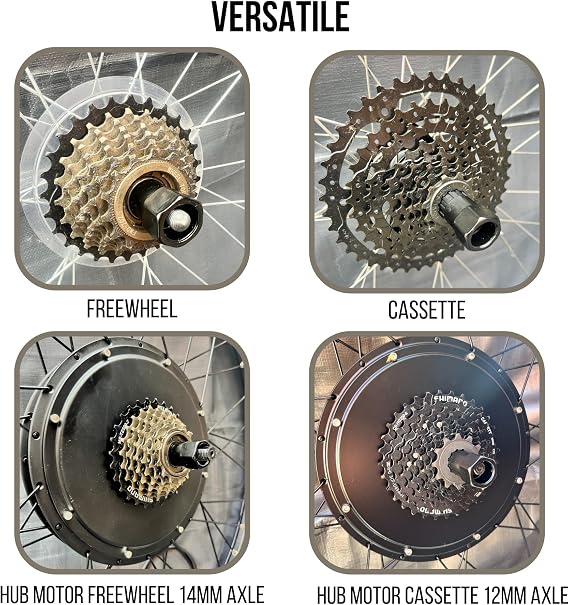 Freewheel Cassette Removal Tool - Compatible with Shimano, ATX, SunRace, EBike Hub Motor, Mountain Bike, Road Bike, MTB - Maintenance Tool