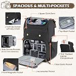 RAINSMORE Camera Backpack Professional pour DSLR/SLR Imperméable sans miroir 15.6 Sac de photographie d'ordinateur portable d'Inch avec accà ̈s Side Rain Cover Tripod Holder Large Anti-vol Camera Backpacks pour photographe