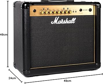 Marshall MG30GFX Guitar Combo Amplifer with Built-in FX, Practice Amp Suitable for Electric Guitar - Black and Gold