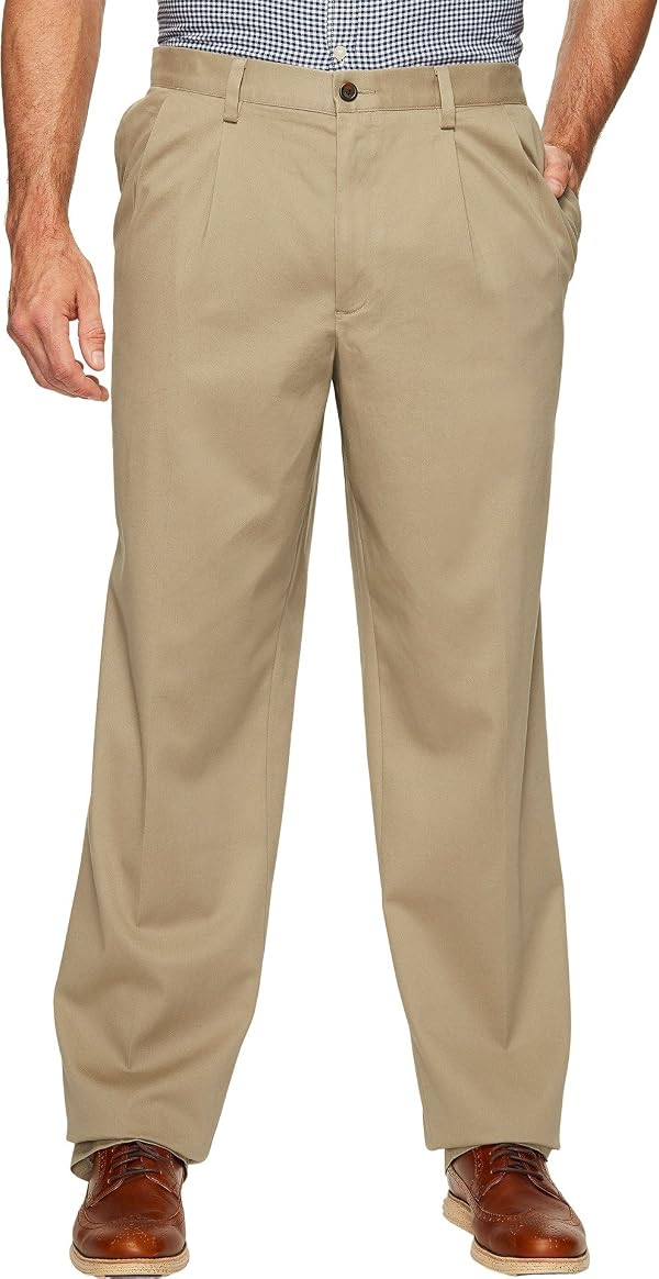 Dockers Men's Classic Fit Easy Khaki Pants-Pleated (Standard and Big & Tall), Timberwolf, 38W x 36L by DOCKERS - Used condition - US$29.31