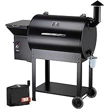 Z GRILLS 2026 Upgrade 8-in-1 BBQ Pellet Grill &amp; Smoker, 697 sq in Cooking Area, PID Auto Temperature Control, 28 lbs Hopper Capacity, Outdoor Grill, Black (Grill Cover Included)