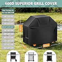 Vista 2 de Cubierta para parrilla de 55 pulgadas - Cubierta superior para parrilla a gas al aire libre - Cubiertas impermeables para barbacoa al aire libre