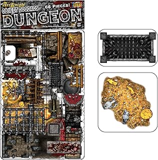 Dungeons - 66pc Double-Sided Dungeon & Terrain Pieces for Starters & Masters Alike - Roleplaying Objects for Dungeons & Dragons - Immersive Map Accessories for DND 5E, Pathfinder & Warhammer RPGs